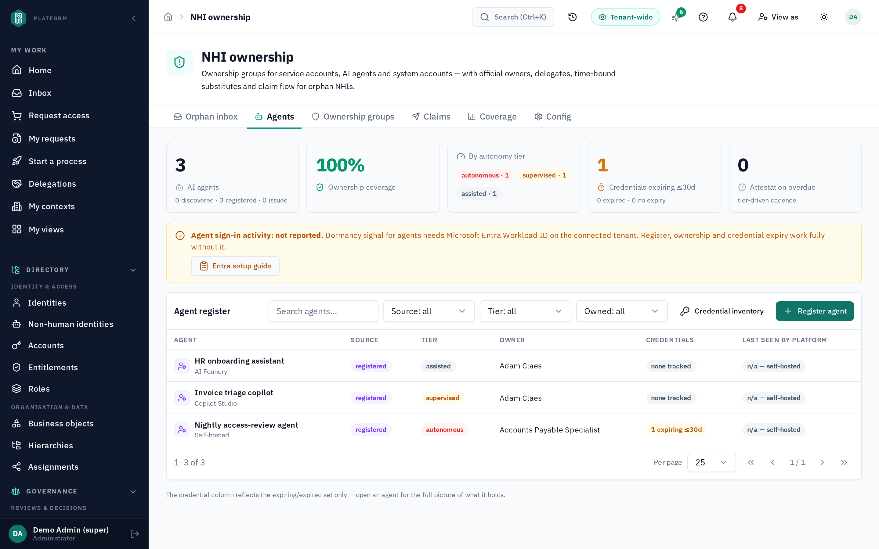 AI-agent governance in the RapidValue product